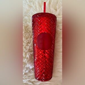 Starbucks Holiday 2021 red studded Venti 24oz cold cup tumbler